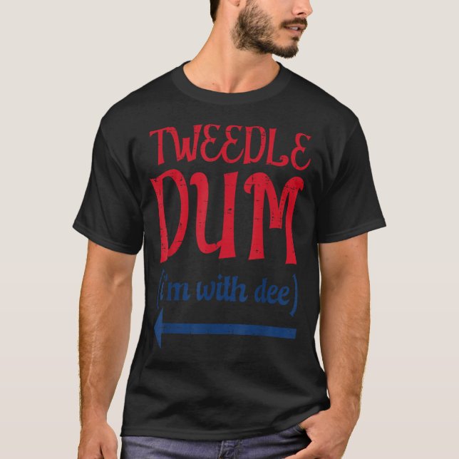Camiseta Traje Combinado Tle Dum Com Dee No Halloween Para  (Frente)