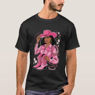 Camiseta Traje de Botas de Cowgirl da História Negra Melani