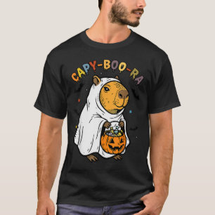 Camiseta Traje de Capivara Engraçado de Halloween Capy-boo-