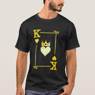 Camiseta Traje de Carta de King Hearts - Cartas de Baralho 