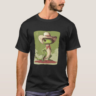 Camiseta Traje de Cowboy de Réptil Legal para Lagarto e Ama