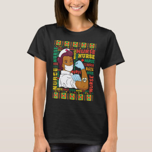 Camiseta Traje de Enfermeira Preta Mês da História Negra Di