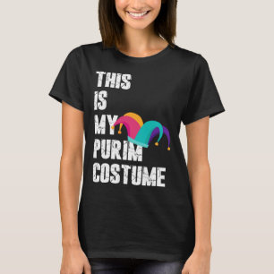 Camiseta Traje de Festa Judaica Purim Este É o Meu Cos de P