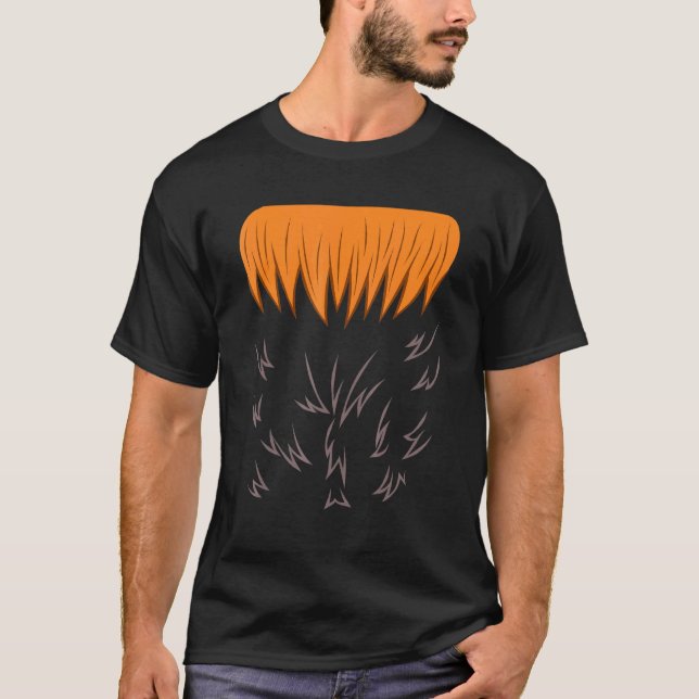 Camiseta Traje de Frango DIY Traje de Halloween DIY (Frente)