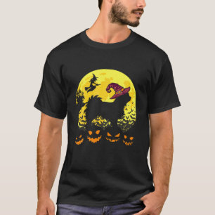 Camiseta Traje de Halloween Chihuahua com Chapéu de Bruxa