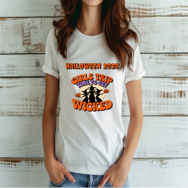 Camiseta Traje de Halloween das Bruxas Retro (Criador carregado)