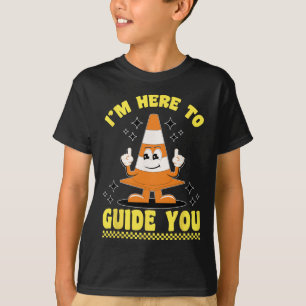 Camiseta Traje de Halloween de Cone Estou aqui para guiar Y