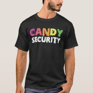 Camiseta Traje de Halloween de Segurança de Doce Engraçado