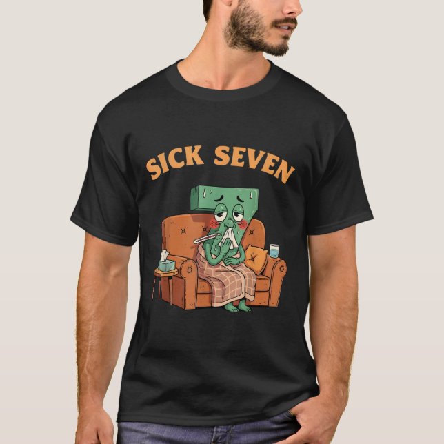 Camiseta Traje de Halloween Sick Seven 67 Design de Brincad (Frente)
