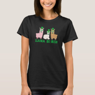 Camiseta Traje de Llama Irlandesa Dia de São Patrício Lepre