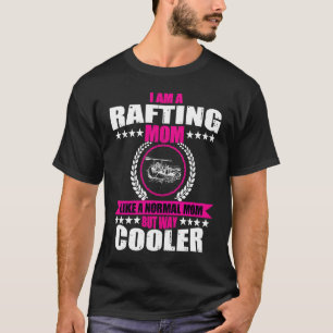 Camiseta Traje de Mãe de Rafting Remando no Rio Para Mulher