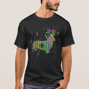 Camiseta Traje de Mardi Gras para Cães Corgi Cachorrinho  H