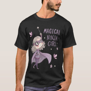 Camiseta Traje de Princesa Guerreira Ninja Mágica Menina An