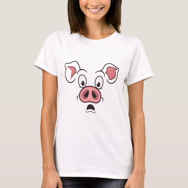 Camiseta Traje de rosto de porco (Frente)