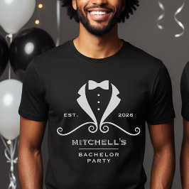 Camiseta Traje de Smoking para Despedida de Solteiro Gravat