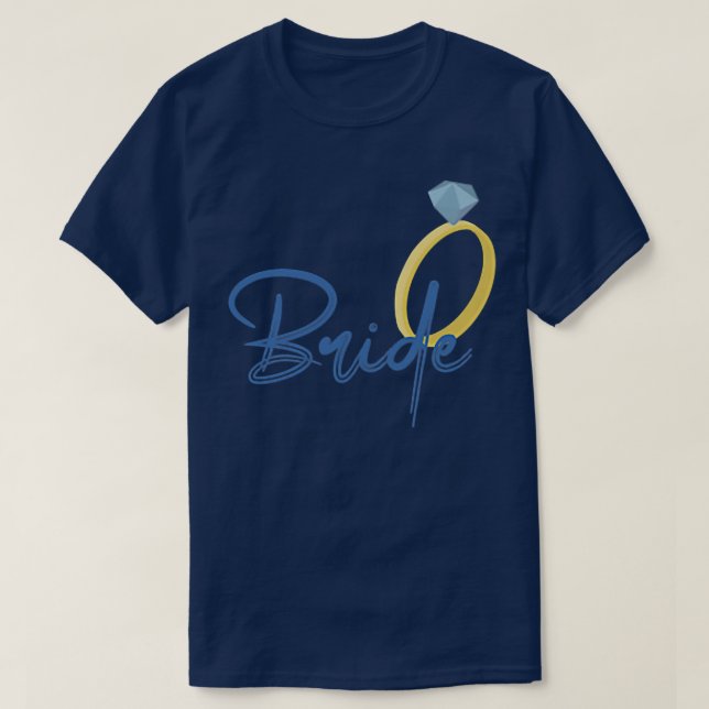Camiseta Traje de Trendy Bride para a festa (Frente do Design)