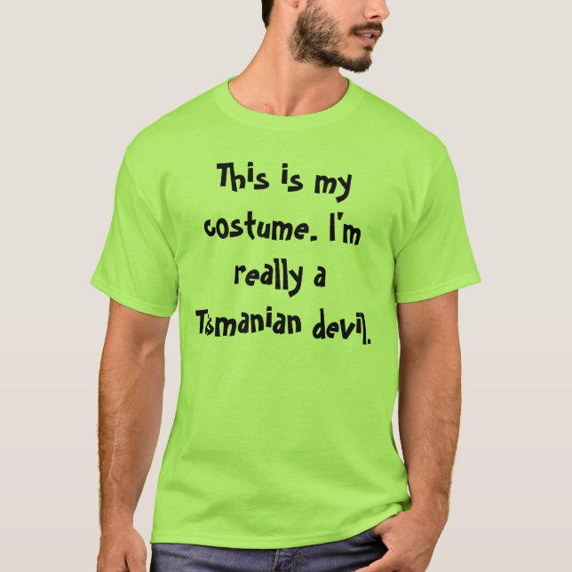 Camiseta Traje do diabo tasmaniano (Frente)
