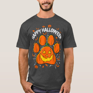Camiseta Traje engraçado de Halloween de abóbora com pata d