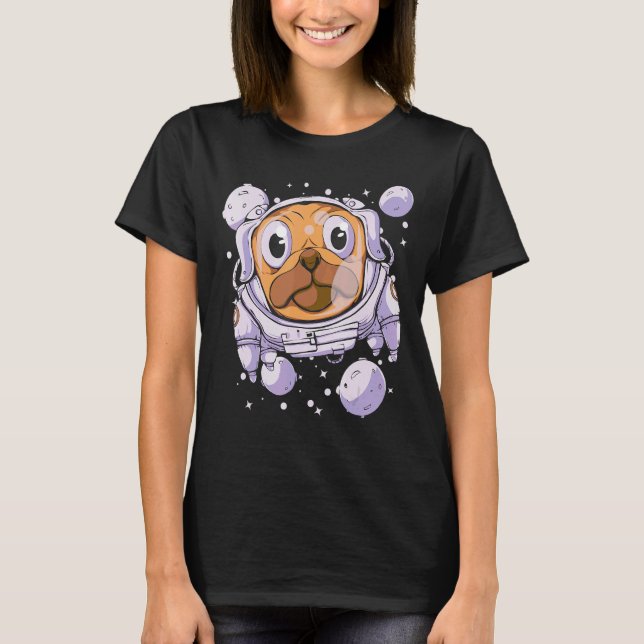 Camiseta Traje Espacial de Astronauta Espaço Planetas Voo C (Frente)