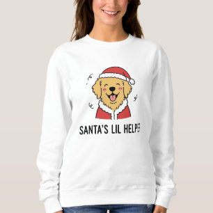 Camiseta Traje Fofo do Papai Noel Cachorro Retriever Golden