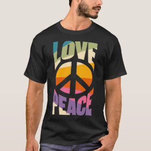 Camiseta Traje Hippie 70 para mulheres Hippy Peace Sig