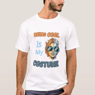 Camiseta Traje Legal de Ciborgue Arte Retro de Halloween