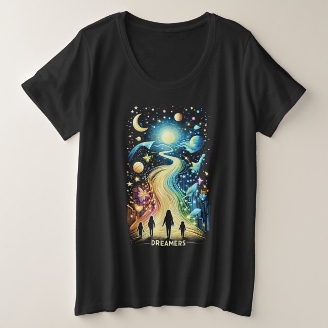Camiseta Trajetores de luz (Frente do Design)