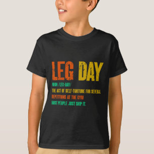 Camiseta Trajetória de Gym de Definição de Dia Perna