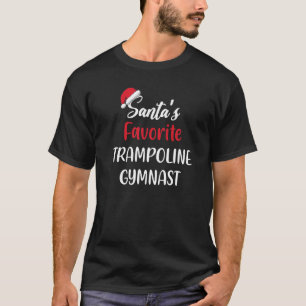 Camiseta Trama de Natal do ginasta de Trampoline Favorito d
