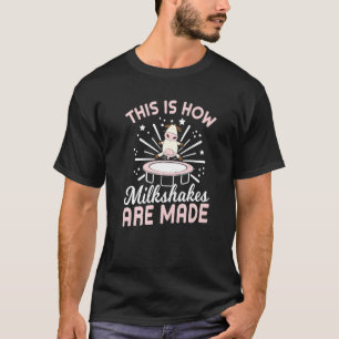Camiseta Trampoline Vaca Milkshake Saltando Fazendeiro Salt