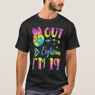 Camiseta Tranquilidade 18 Eu tenho 19 Tie Dye Aniversário