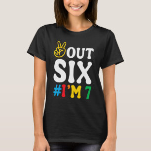 Camiseta Tranquilidade Seis Eu sou 7 Feliz Aniversário Garo