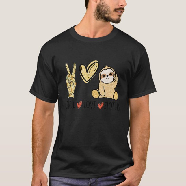 Camiseta Tranquilidade Sinal de Mão Coração Engraçada Mão L (Frente)