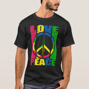 Camiseta Tranquilidade Tie Dye Finger Freedom Hippie Flower