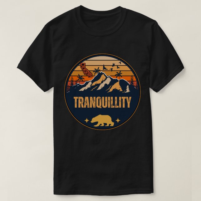 Camiseta Tranquillity, Califórnia (Frente do Design)