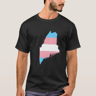 Camiseta Trans Flag Maine LGBT Pride Support funny