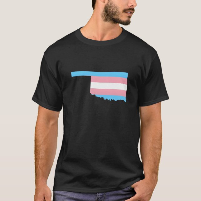 Camiseta Trans Flag Oklahoma LGBT Pride Support family (Frente)