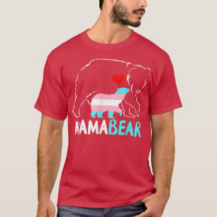 Camiseta Trans Mama Bear Proud Mom Rainbow Transgender Moth