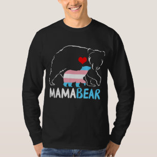 Camiseta Trans Mama Ursa Orgulhosa Mãe Arco-Íris Transgira