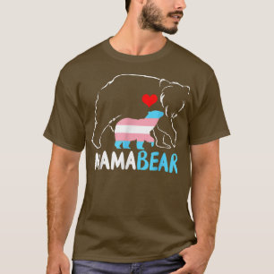 Camiseta Trans Mama Ursa Orgulhosa Mãe Arco-Íris Transgira