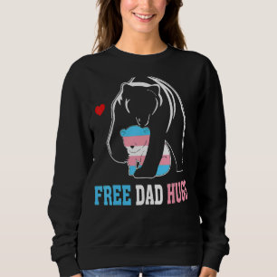 Camiseta Trans Papa Urso Livre Abraços Pai Arco-Íris Transg