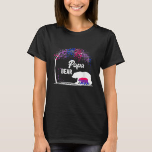 Camiseta Trans Papa Urso Livre Abraços Pai Arco-Íris Transg