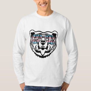 Camiseta Trans Papa Urso Orgulhoso Pai Ally Transgender Rai
