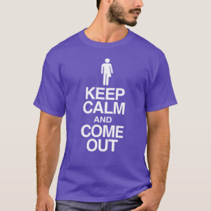 Camiseta Trans Saindo "Fique Calmo e Saia"