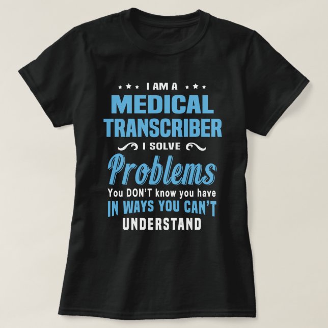 Camiseta Transcritor médico (Frente do Design)