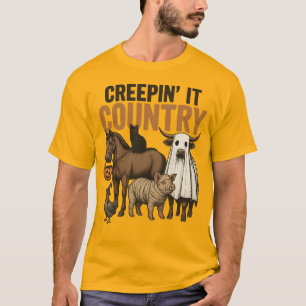 Camiseta Transferência de Calor DTF Country Creepin' Angust