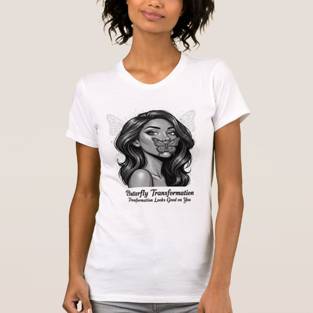 Camiseta Transformação de Borboleta – Fica Bem em Você (Frente)