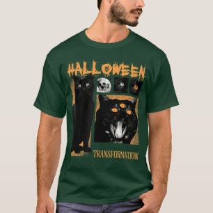 Camiseta Transformação de HalloweenGato de Terceiro Olho Ho