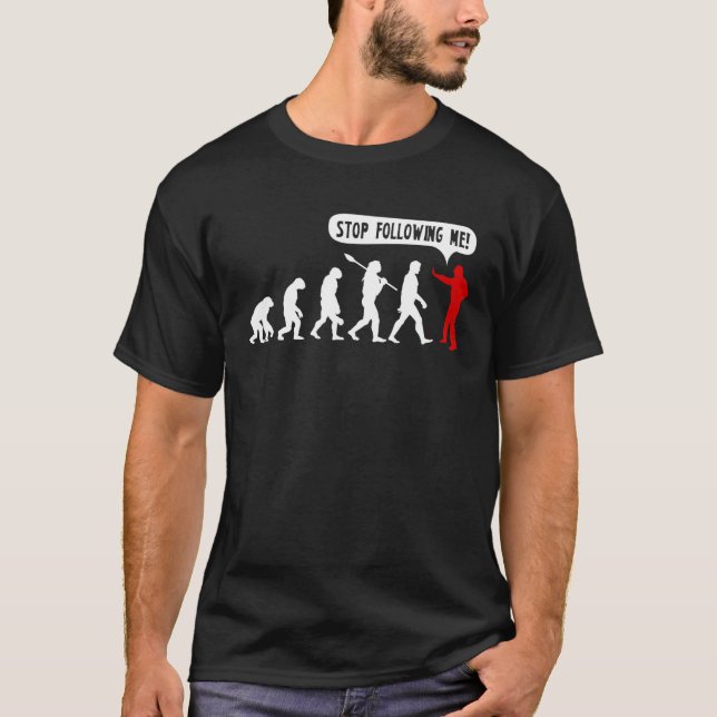 Camiseta Transformação Engraçada Da Evolução De Apes Pare D (Frente)