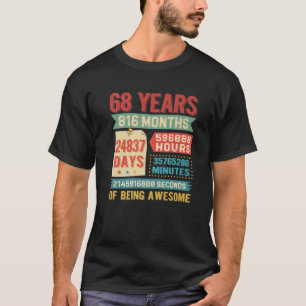 Camiseta Transformando 68 Anos De Idade 68º Aniversário Dec